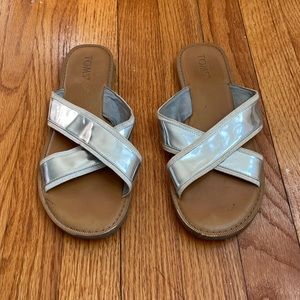 TOMS Silver Sandals